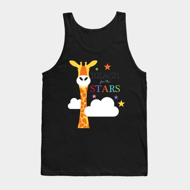 Reach for the stars giraffe Tank Top by creativemonsoon